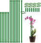 Plant Stakes 17inch &11inch SupKing Adjustable Length Plant Support Stake 16Pcs Orchid Stick with Clips for Indoor Outdoor,Garden Pole for Potted Tomato Amaryllis Vegetables Comes with 20 Ties (Green)