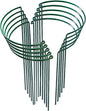 Plant Support Stakes,10Pack Metal Garden Plant Stake,Green Plant Support Ring Cage for Tomato,Rose,Flowers (10)
