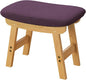 Pruple Foot Stools Ottoman, Purple Small Soft Footrest Ottoman with Wood Legs, Sofa Footrest Extra Seating for Living Room Entryway Office