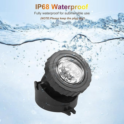 RGB Pond Lights with Timer, Super Bright LED Underwater Submersible Colorful Landscape Spotlights, Remote Control IP68 Waterproof Fountain Lights for Fish Aquarium Tank Garden Yard (Set of 5)