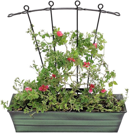 Achla Designs Galvanized Window Flower Box Planter-Green-Small (22" L x 6" W x 5" H)