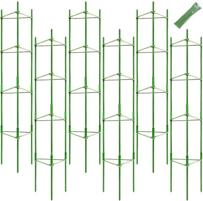 Legigo 6-Pack Tomato Cage for Garden Plant Support- Up to 63inch Garden Stakes Tomato Cage, Tomato Trellis for Potted Plants, Tomato Cages Plant Stakes for Climbing Vegetables Plants Flowers