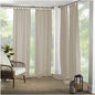 Elrene Home Fashions Matine Weatherproof Tab-Top Indoor/Outdoor Solid Color Curtain Panel for Porch, Pergola, Patio, Deck, 52”W x 95”L, Taupe
