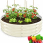 Round Galvanized Raised Garden Bed, 4x4x1FT Modular Metal Planter Box Outdoor for Vegetables, Flowers & Herbs, Heavy Duty Rust-Resistant, Easy DIY Gardening Bed Above Ground