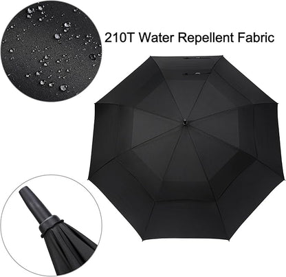 G4Free 47/54/62/68/72 Inch Automatic Open Golf Umbrella Oversize Extra Large Double Canopy Vented Windproof Waterproof Stick Umbrellas