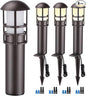 LEONLITE LED Low Voltage Landscape Pathway Lights, 3W 12V AC/DC Path Lighting, CRI90+, IP65 Waterproof, ETL Listed, Oil Rubbed Bronze Aluminum Housing, 3000K Warm White, Pack of 4