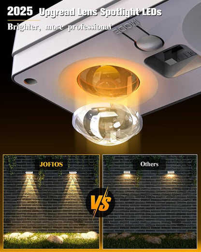 Solar Fence Lights 20 Pack, 50 Lumens Outdoor Solar Lights with 12 Modes RGB Color Glow LED，Waterproof, Solar Lights for Patio, Backyard, Deck, Fence, Railing(White Shell)