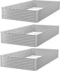 3 Pack 6x3FT Corrugated Galvanized Steel Raised Garden Bed Outdoor, Metal Above Ground Garden Bed for Vegetables and Flowers, Rectangle Raised Beds for Gardening