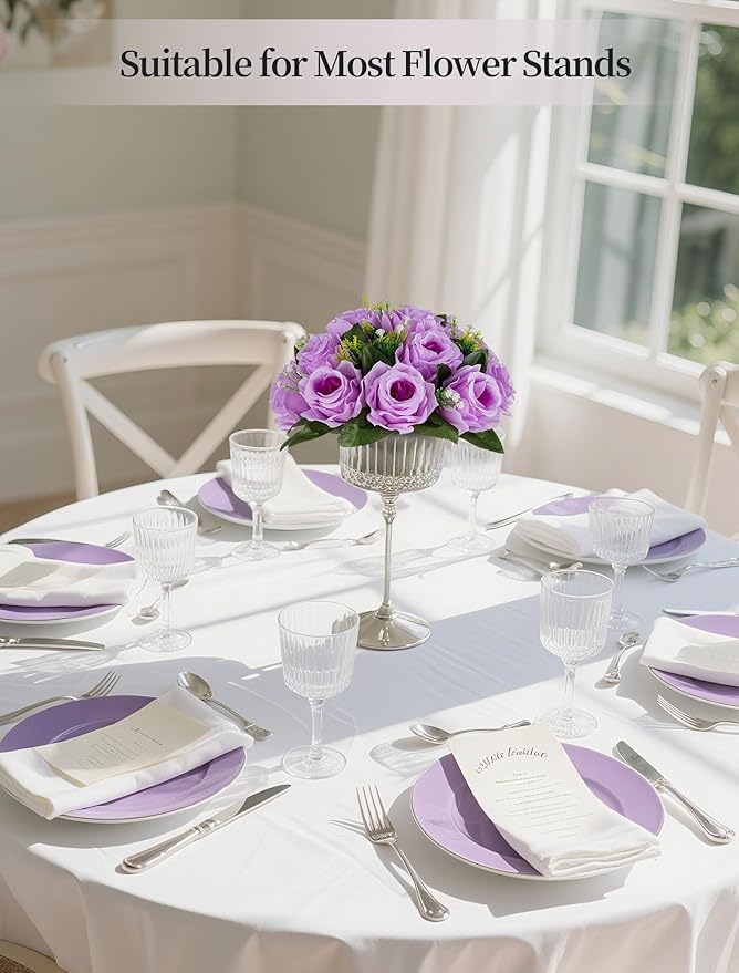 Artificial Flower Ball Centerpieces, Lilac Silk Roses