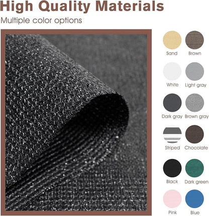 SUNNY GUARD Customized 3.3'x31' Black Balcony Privacy Screen, 90% Shade - Image 5
