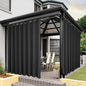 BONZER Outdoor Waterproof Curtains for Patio Extra Wide Grommet Light Filtering Outside Curtains for Gazebo, Porch, Pergola, Pavilion, 1 Panel, 150W x 108L inch, Charcoal