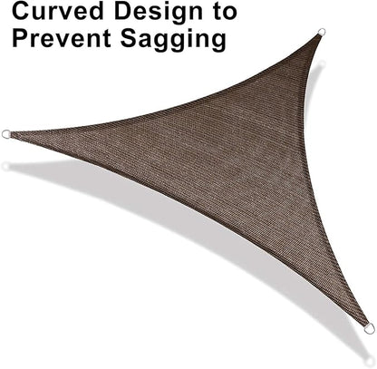 LOVE STORY Custom Size 9'x18'x20.1' Brown Sun Shade Sail Right Triangle Sunhsade Fabric Awning Canopy for Patio Backyard Carport Pergola (Customized)