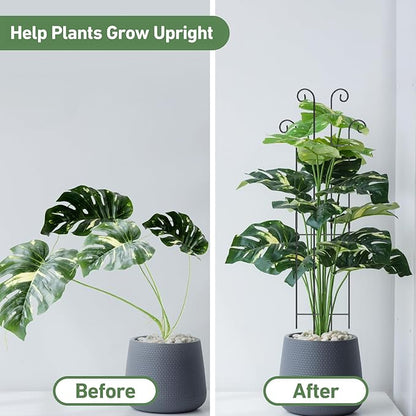 32.6in Tall Plant Trellis Indoor, Metal Garden Trellis for Climbing Plants, Expandable Trellis for Potted Plants for Ivy Pothos Hoya Monstera, 4 Pack
