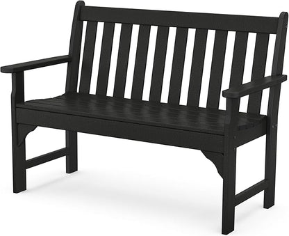 POLYWOOD GNB48BL Vineyard 48" Bench, Black
