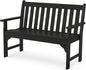 POLYWOOD GNB48BL Vineyard 48" Bench, Black