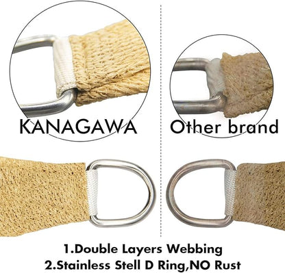 KANAGAWA 16'X18' Sand Custom Size Sun Shade Sail Rectangle UV Block Canopy Cover for Patio Backyard Lawn Garden Outdoor (Customized Available)