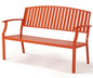 Outdoor Bench Weatherproof Aluminum Patio Garden Bench, Patio Loveseat for Porch Garden Lawn Backyard Park Balcony (Orange)