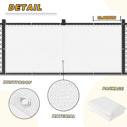 LOVE STORY Balcony Privacy Screen, 3'x6' Deck Shield Screen Fence Cover,UV Protection and Weather-Resistant,3 FT Height for Deck, Patio, Backyard, Outdoor Pool, Porch, Railing, White
