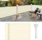 LOVE STORY Balcony Privacy Screen, 2.5'x6' Deck Shield Screen Fence Cover,UV Protection and Weather-Resistant,3 FT Height for Deck, Patio, Backyard, Outdoor Pool, Porch, Railing, Butter Cream