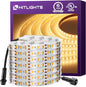 Outdoor LED Strip Lights Waterproof 2700K, 16.4ft IP67 High Density LED Tape Light Warm White, 600 LEDs, 252~300lm/ft, UL-Listed, 12V Dimmable Rope Lights for Balcony, Roof, Backyard, Patio, Garden