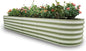 Gardmax Galvanized Raised Garden Bed, Lightweight Planter Boxes Outdoor with Easy Assembly, Large Garden Bed for Vegetables, Fruits, Flower Milk White 8FT