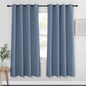 NICETOWN Stone Blue Blackout Curtain for Bedroom - Window Treatment Energy Saving Thermal Insulated Room Darkening Solid Grommet Blackout Drape for Living Room, 1 Panel, W52 x L72