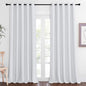 NICETOWN Room Darkening Window Curtains for Farmhouse - Easy Care Solid Thermal Insulated Grommet Doorway Drape for Bedroom/Living Room (1 Panel, W66 by L90, Greyish White)