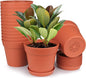 homenote Pots for Plants, 15 Pack 6 Inch Plastic Planters with Multiple Drainage Holes and Tray - Plant Pots for All Home Garden Flowers Succulents