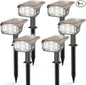 Solar Lights Outdoor Waterproof Landscape Lights, 40 LEDs Solar Spot Lights Outdoor Spotlights with 3 Light Modes, USB & Solar Powered Garden Yard Wall Lights Auto On/Off for Patio 6 Pack