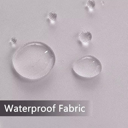 SpaceDresser Waterproof Outdoor Sheer Curtains for Patio - 4 Panels Rod Pocket Indoor Voile Sheer Curtain for Living Room,52W x 96L inch, Silver Grey