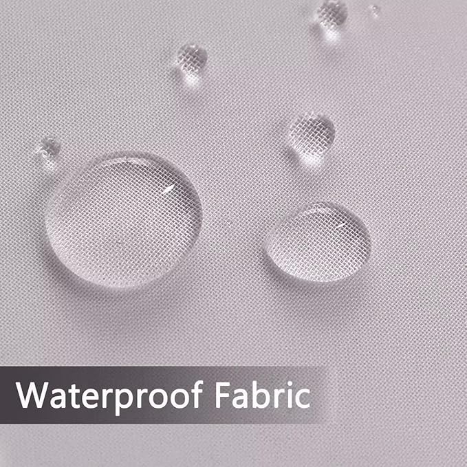SpaceDresser Waterproof Outdoor Sheer Curtains for Patio - 2 Panels Rod Pocket Indoor Voile Sheer Curtain for Living Room,100W x 96L inch, Silver Grey