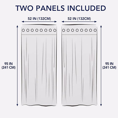 PureFit Outdoor Curtains for Patio Waterproof Weatherproof, UV Resistant Outside Curtains for Gazebo, Front Porch, Pergola, Sun Blocking Privacy Curtain, 52W x 95L inch, Set of 2, White