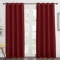 NICETOWN Burgundy Curtains for Living Room - (Burgundy Red) Home Decor Energy Smart Thermal Insulated Window Treatment Drape/Drapery for Patio Door, 52x84 Inch,1 Piece