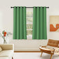 NICETOWN Room Darkening Short Curtain 54 inches Long for Living Room, Grommet Sound Reducing Thermal Insulated Curtains for Bedroom Nursery Window, 46W x 54L, 1 Piece, Froest Green