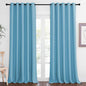 NICETOWN Blackout Curtain Drape for Bedroom - Light Reducing Thermal Insulated Solid Grommet Room Darkening Window Curtain 90 inches Long for Living Room (Teal Blue, 1 Piece, W66 x L90)