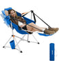 KingCamp Hammock Chair with Footrest – Heavy Duty Swinging Rocking Camping Chairs for Adults up to 400lbs, Folding Portable Oversized Rocker with Cup Holder & Pillow for Outdoor Beach Lawn RV Sports