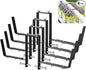 Adnee Set of 4 Double Sided Planter Box Brackets-Adjustable Window Boxes Flower Brackets-Railing Planters Box Brackets for Garden Balcony Window Fence Stairs