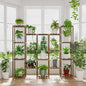 Bamworld Large Hanging Plant Stand Indoor Tall Plant Shelf Outdoor 14 Pots Large Plant Rack for Living Room Patio, Balcony and Garden