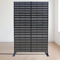 Decorative Fence Privacy Screen, Black Metal, 47.2 x 74 in
