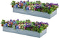 2 Pack 6x3x1FT Galvanized Raised Garden Bed Kit, Outdoor Metal Planter Box for Vegetables, Bottomless Rectangular Gardening Bed with Support Rods, Tool-Free Assembly, Gray