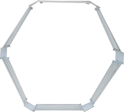 Sunnydaze 11.75" H Raised Metal Garden Bed - Galvanized Raised Garden Bed Outdoor for Vegetables and Flowers - Silver - Hexagon