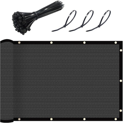 UPGRADE Fence Privacy Screen 5' x 50' Fence Commercial Shade Cover with Brass Grommets Heavy Duty Perfect for Outdoor Back Yard-Dark Grey, Customizable