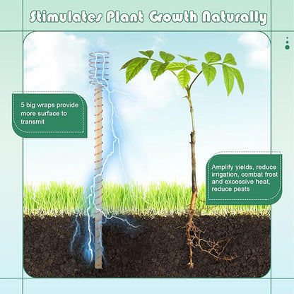 18 Pcs Electroculture Plant Stakes 17 Inches Long Copper Garden Stakes Electroculture Copper Gardening Antenna for Growing Vegetable Garden Plants Support
