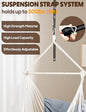 Hammock Chair Hanging Swing Max 2 Cushions Included Metal, 500 Lbs