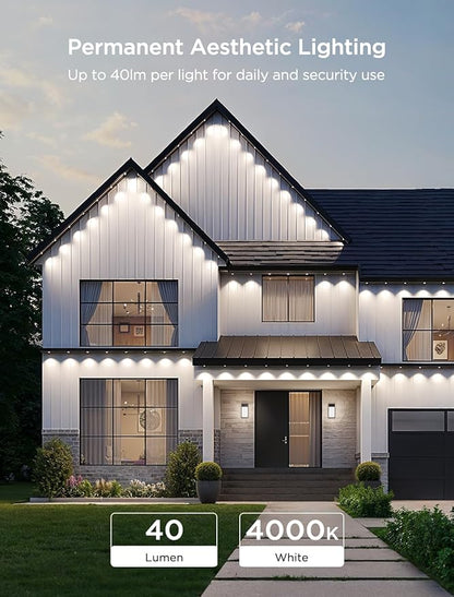 Govee Permanent Outdoor Lights 2, 150ft RGBIC Outdoor Lights with 108 LED Lights, IP67 Waterproof, 100 Scene Modes with 40lm White for Outdoor Decorations, Works with Alexa, Google Assistant, Black