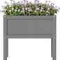 Raised Garden Bed with Drainage Hole Waterproof HDPE Elevated Planter Box with Legs Stable and Durable to Plant Herb Vegetable Flower,Patio,Balcony Outdoors/Indoors Gray