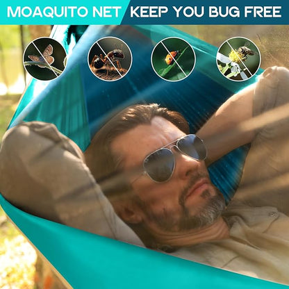 Camping Hammock Mosquito Net,Double & Single Portable Hammocks Hammocks with 2 Tree Straps,Hammock Tent for Travel Camping,Camping Accessories for Indoor Outdoor Hiking Backpacking Backyard Beach