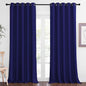 NICETOWN Patio Blackout Curtain Panels - Extra Wide Sliding Door Thermal Insulated Drape, Privacy Room Divider Curtain for Bedroom Office (Navy Blue, 66 x 118 Inch Long)