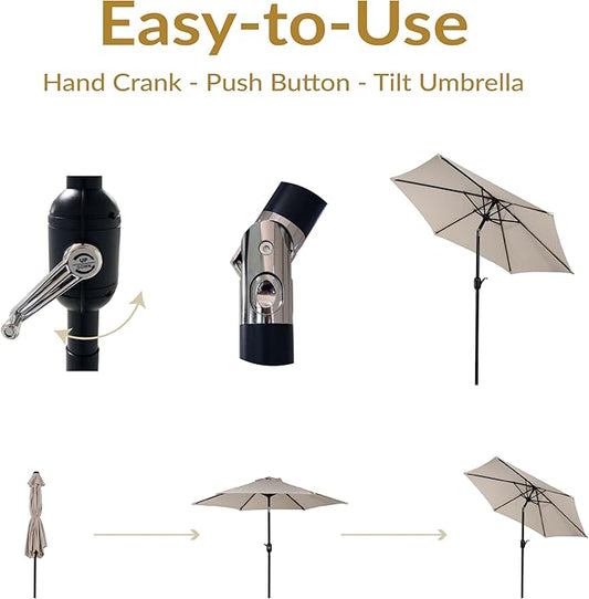 Outdoor Patio Umbrella – Polyester Table Market Umbrella