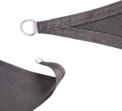 SUNLAX Sun Shade Sail 10' x 10' x 10' Dark Grey Triangle Canopy Sail Shade Cover UV Block Permeable Sunshade Outdoor for Patio Backyard (We Make Custom Size)